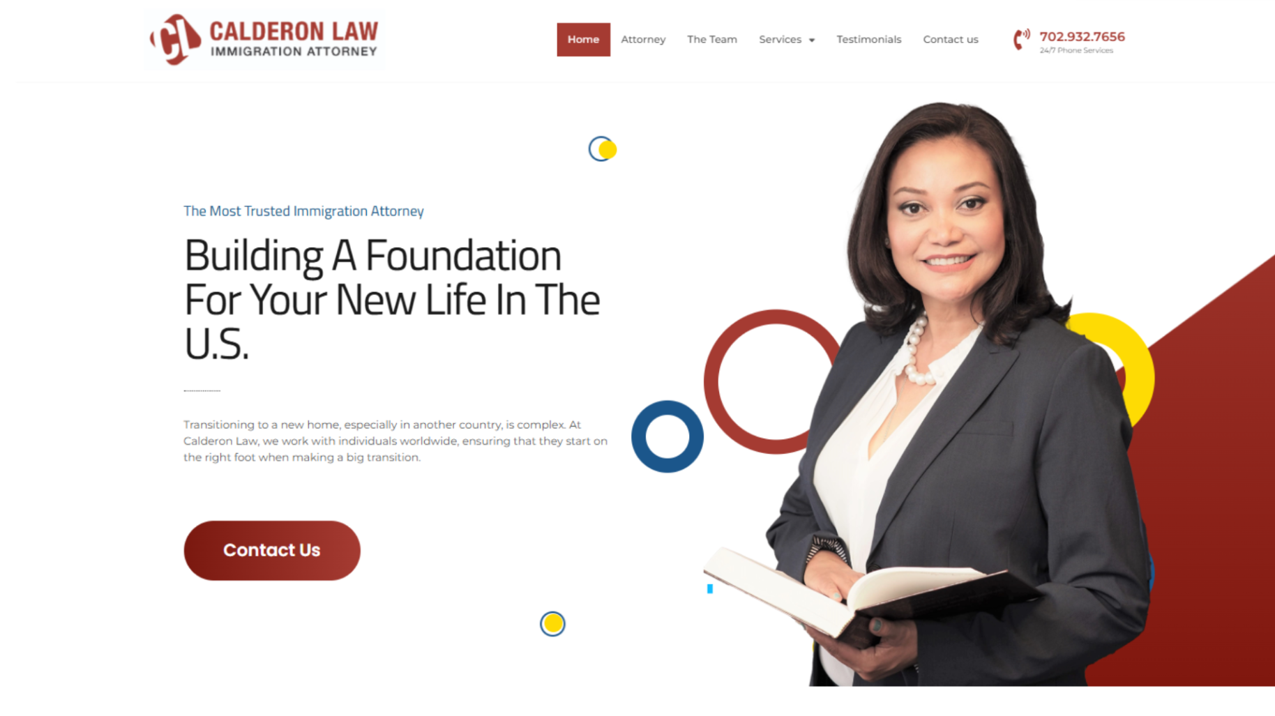 Calderon Law Website Screenshot 1